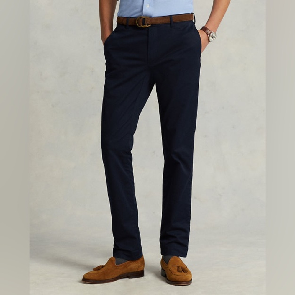 POLO RALPH LAUREN chino pants Slim fit Navy stretch men's size 32W